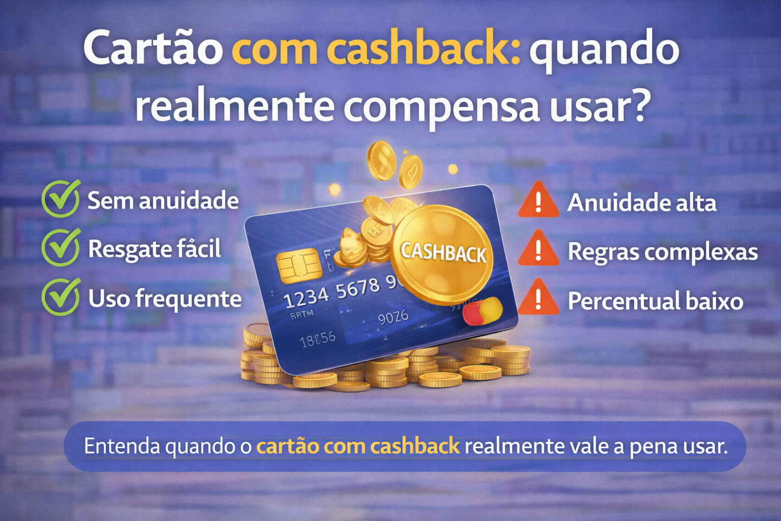 Cartão com cashback: quando realmente compensa usar?