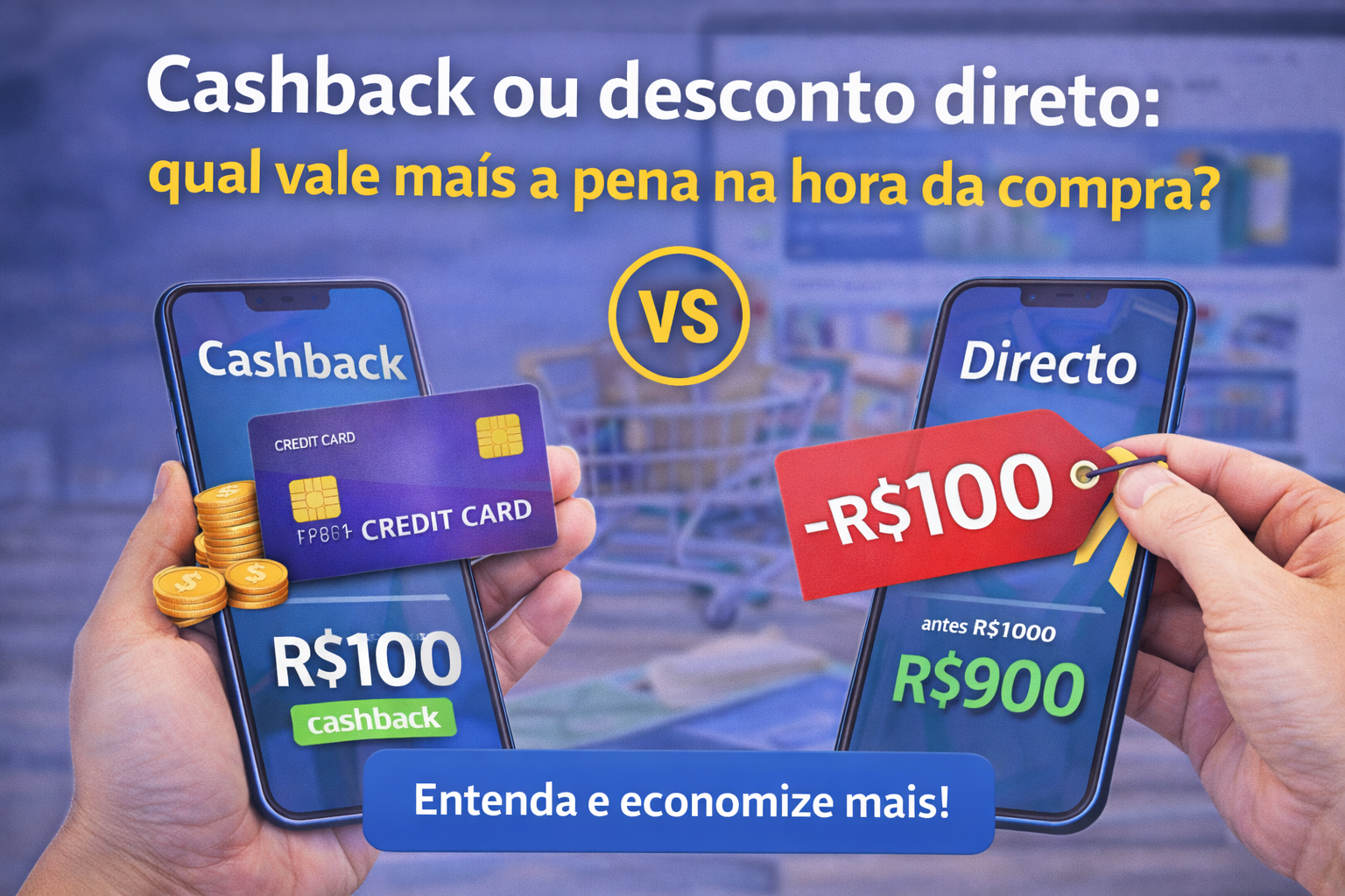Cashback ou desconto direto: qual vale mais a pena na hora da compra?