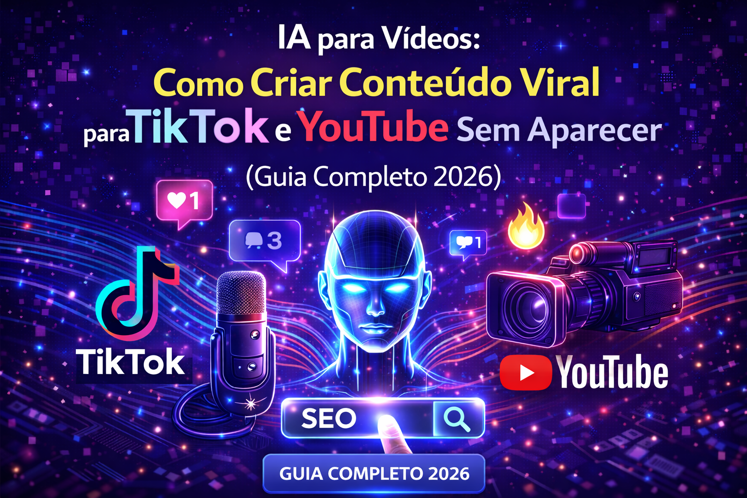 IA para Vídeos: Como Criar Conteúdo Viral para TikTok e YouTube Sem Aparecer (Guia Completo 2026)