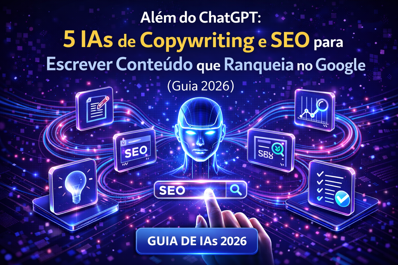 Além do ChatGPT: 5 IAs de Copywriting e SEO para Escrever Conteúdo que Ranqueia no Google (Guia 2026)