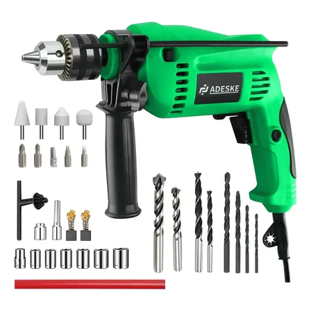 Parafusadeira Furadeira de Impacto 850W Elétrica Com Kit de Acessórios
