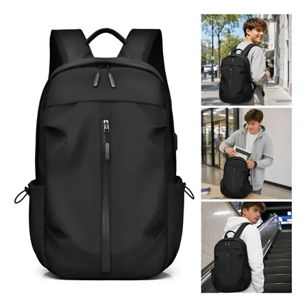 Mochila Masculina Notebook Impermeável Entrada Usb Faculdade Preto