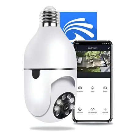 Câmera Lâmpada De Segurança Wifi Ip App Yoosee Visão Noturna Câmera Segurança Lampada Ip Wifi