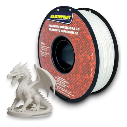 Filamento Impressora 3d Masterprint Petg 1.75mm 1kg Branco