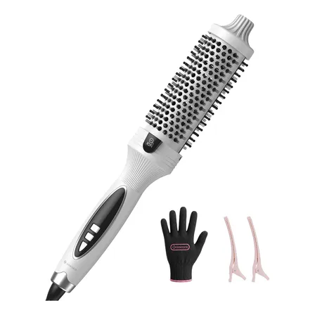 Escova Modeladora Ar Quente Com Íons Negativos Gokoco Gd037 Branco 127/220v