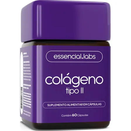 COLÁGENO TIPO 2 com 45mg - Fórmula Exclusiva para a Articulação com Máxima Concentração e Biodisponibilidade - 60 Cápsulas