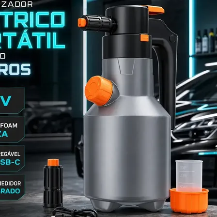 Pulverizador De Espuma Eletrico Alta Pressão Snow Foam Cinza