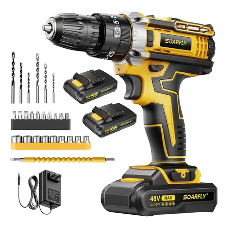 Parafusadeira Furadeira De Impacto Profissional Sem Fio 48v Azul 127/220v 50/60hz