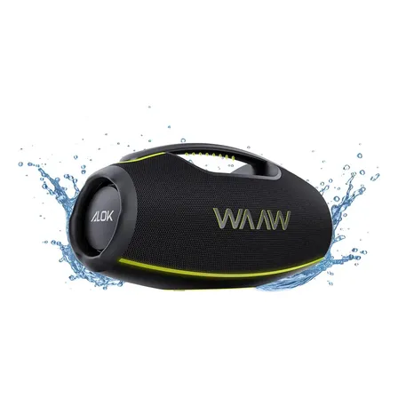 Caixa de Som Boombox Waaw by Alok Hyperboom 1000 Bluetooth À Prova d'Água 180W RMS Até 12h de Autonomia