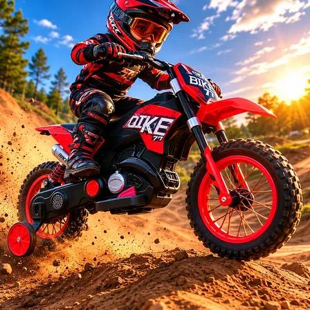 Mini Moto Elétrica Infantil Rodas Apoio Bluetooth Bivolt Usb Vermelho 127/220v