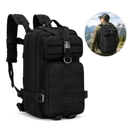 Mochila Tática Militar 30l Impermeável Reforçada Masculina Preto