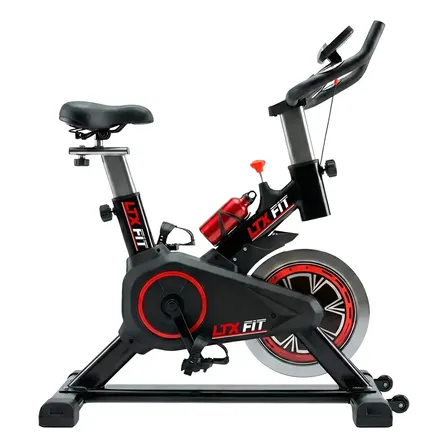Bicicleta Spinning LTX Fit LT311S Preto 100kg Aço Carbono + Squeeze