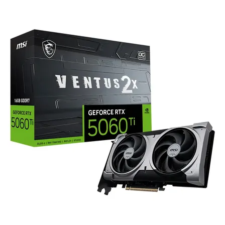 Placa De Vídeo Msi Rtx 5060 Ti 16gb Gddr7 Ventus Plus 128bts