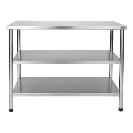 Mesa 100% Inox 1,10x0,50 Aser 2 Prateleiras