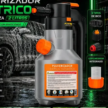 Pulverizador Elétrico Snow Foam Bahrein 2L para Limpeza Automotiva e Doméstica