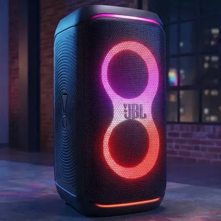 Caixa de Som JBL PartyBox Club 120 Bluetooth Show de Luzes À Prova de Respingos Som JBL Pro Sound 160W RMS - Preta