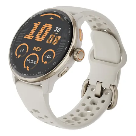Relógio Inteligente Gps Smartwatch Amoled 3atm Outdoor Strar Preto Mesh Bege