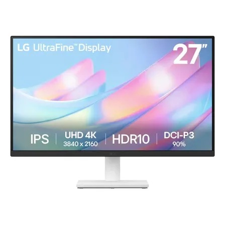 Monitor LG UltraFine - Tela IPS UHD 4K 27", HDR10, DCI-P3 90% , Dynamic Action Sync – 27US500-W.