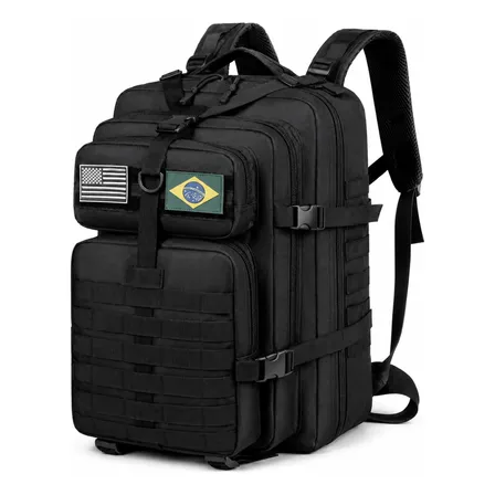Mochila Masculina Tatica 50l Impermeavel Militar Reforçada Preto