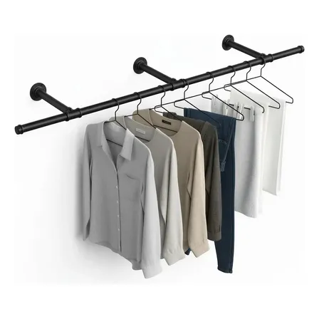 Cabideiro De Parede, Suporte Pra Roupa, Fácil Montagem,para Espaços Pequenos,Preto
