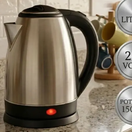 Chaleira Elétrica Inox 2 Litros 1500w Jarra Desligamento Automático Aquecimento Rápido Bule Pítia