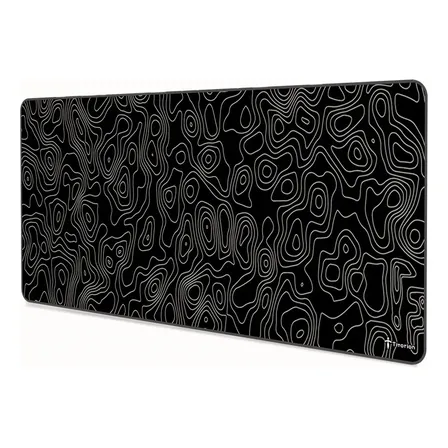 Mouse Pad Gamer Grande Profissional 90x40 Alta Qualidade Estampa Topografia Preto Mousepad - Titorion