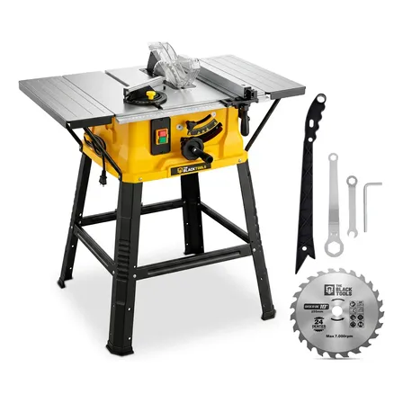 Serra Circular De Mesa C/ Bancada 10pol 1800w Ajuste 45° Com Disco Tbbt04 The Black Tools