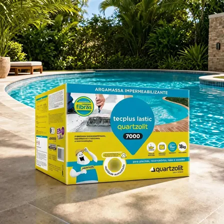 Impermeabilizante Tecplus Lastic 7000 Piscina Cinza Cinza Fosco