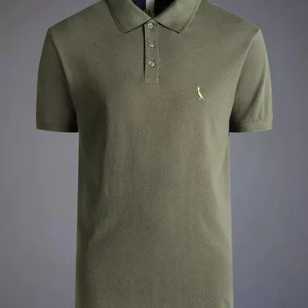 Polo Masculina Reserva Regular New Basic Verde Musgo Liso Gg