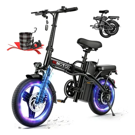 Oimotoo S6 Bicicleta Elétrica Dobrável 450w-35km-40km/h Preto