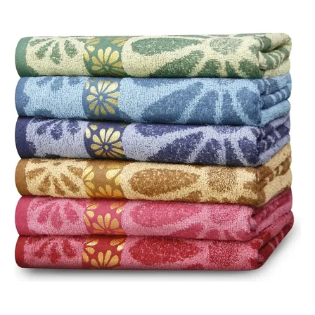 Kit Até 5 Toalhas De Banho Estampada Grande 140x70 Macia 4 Toalhas De Banho Grande