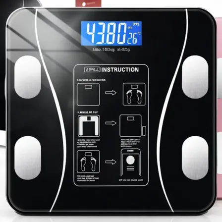 Eps-6905 Balança Epsilon Inteligente Bluetooth Com App, Lcd, Vidro Temperado, 180kg